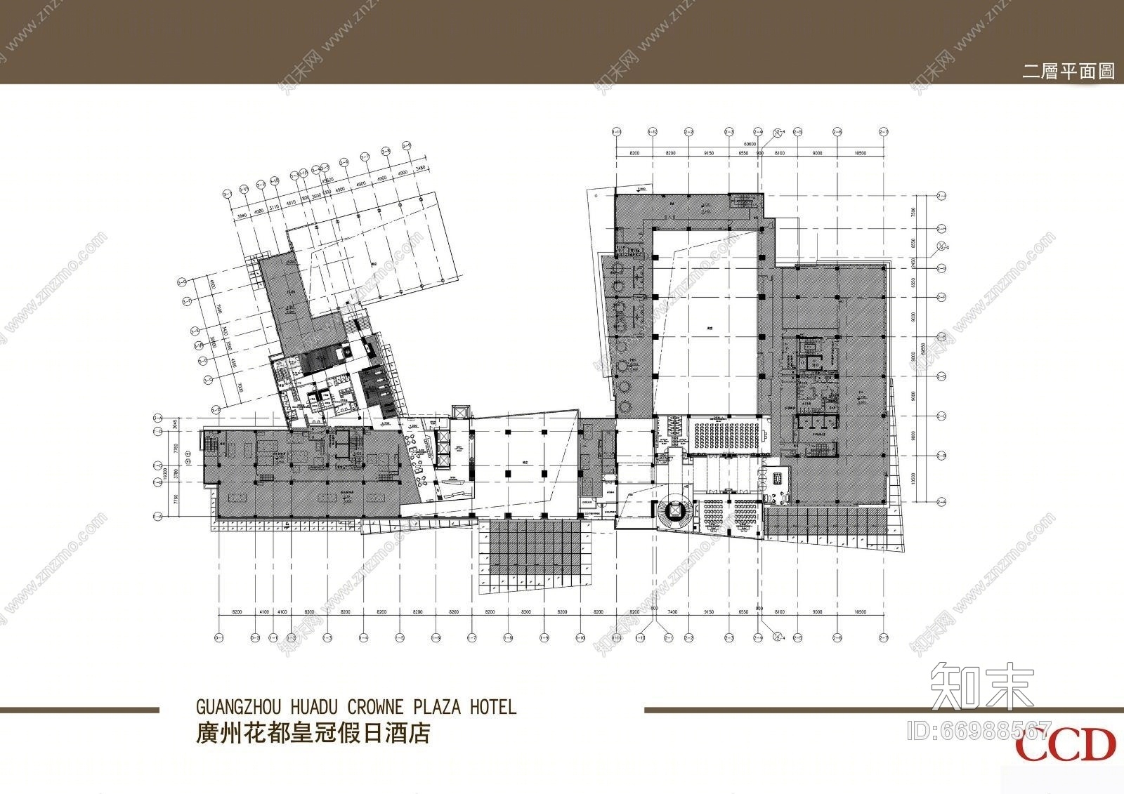 郑中-CCD广州花都皇冠假日酒店(CAD施工图纸)cad施工图下载【ID:66988567】