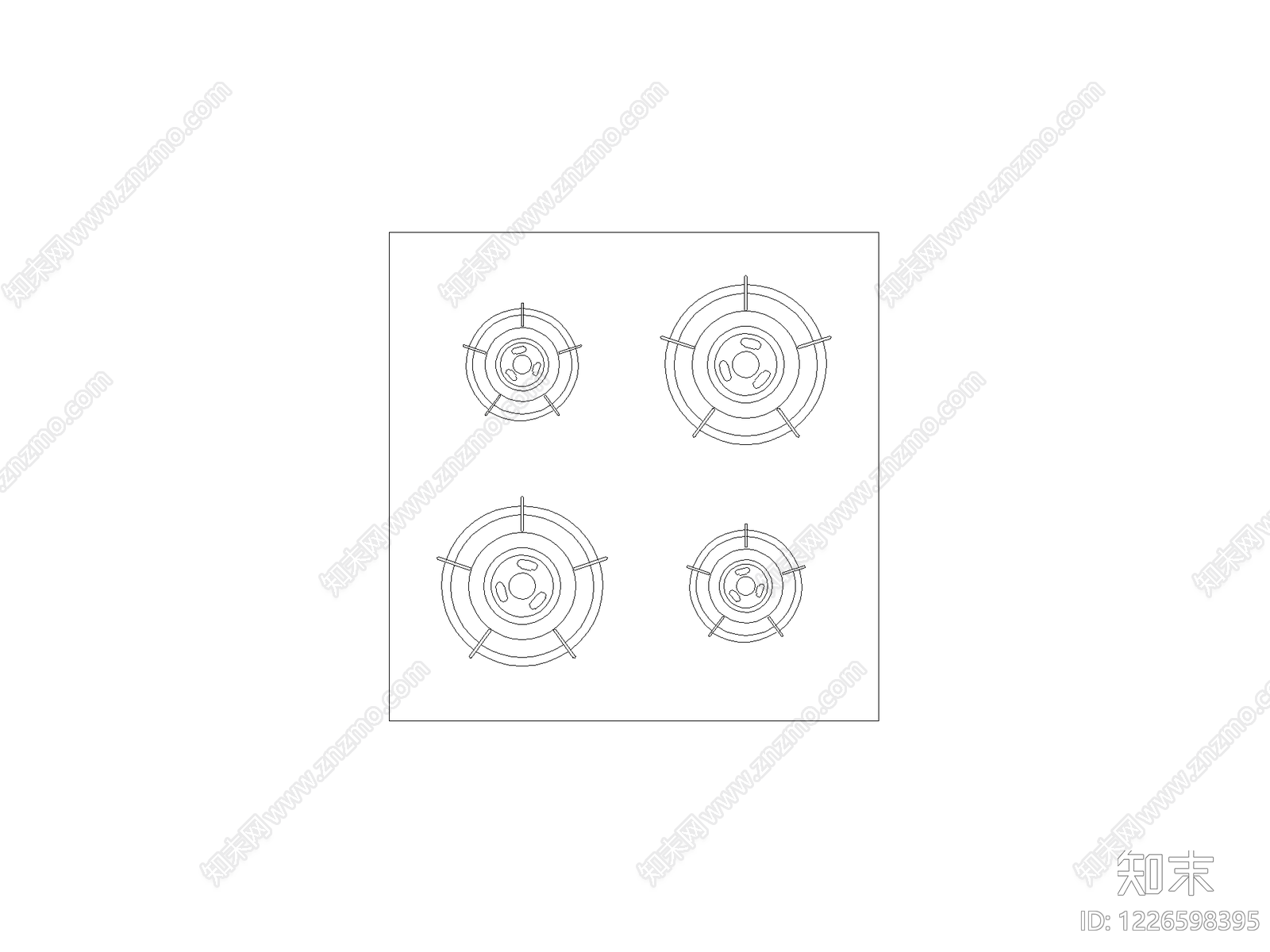 厨房设施cad施工图下载【ID:1226598395】