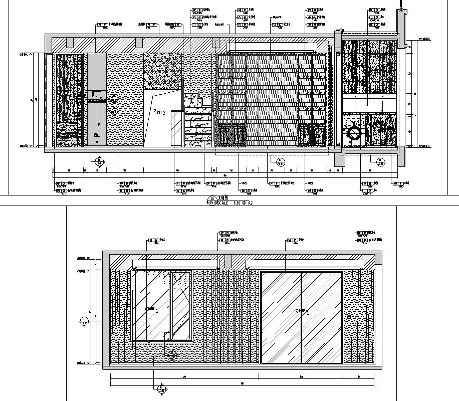 [江苏]无锡锡北金茂府下叠户型样板房施工图cad施工图下载【ID:166521173】