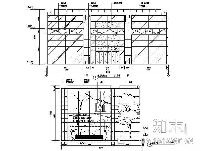 [深圳]某大厦办公楼装修图(含效果)cad施工图下载【ID:161830163】