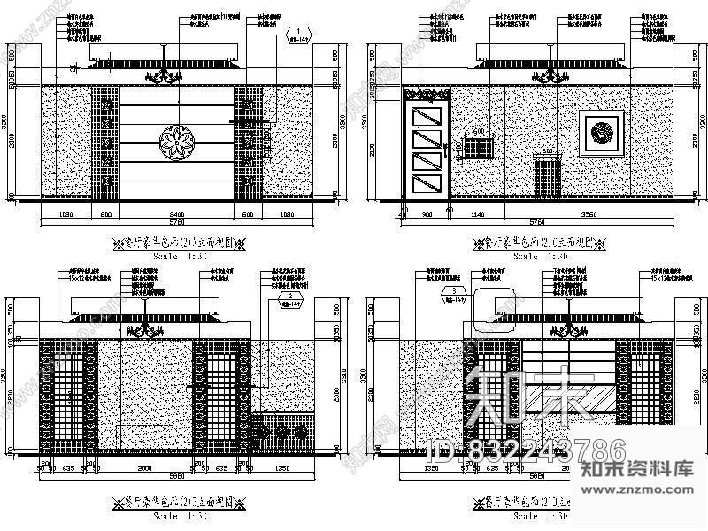 图块/节点豪华餐包立面装修详图施工图下载【ID:832243786】