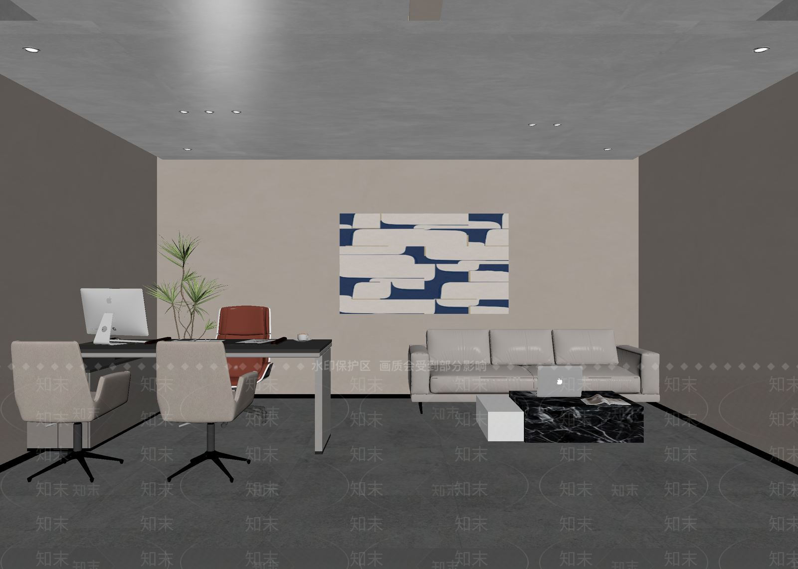 现代办公室3D模型下载【ID:1215040829】