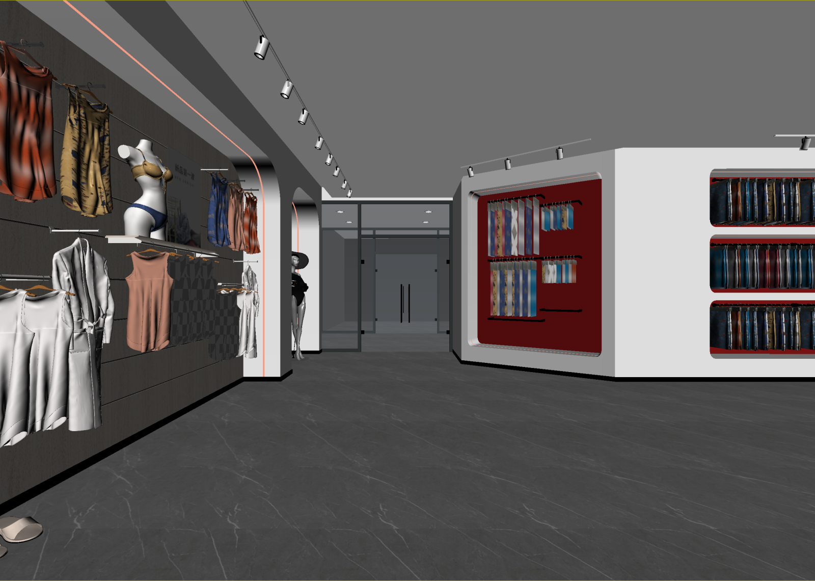 现代服装店3D模型下载【ID:1214804247】