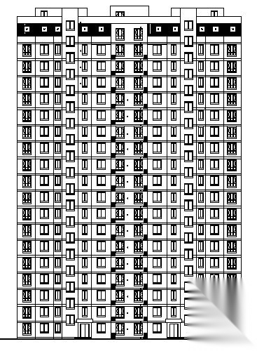 风情花园十八层住宅楼建筑施工图cad施工图下载【ID:149845182】