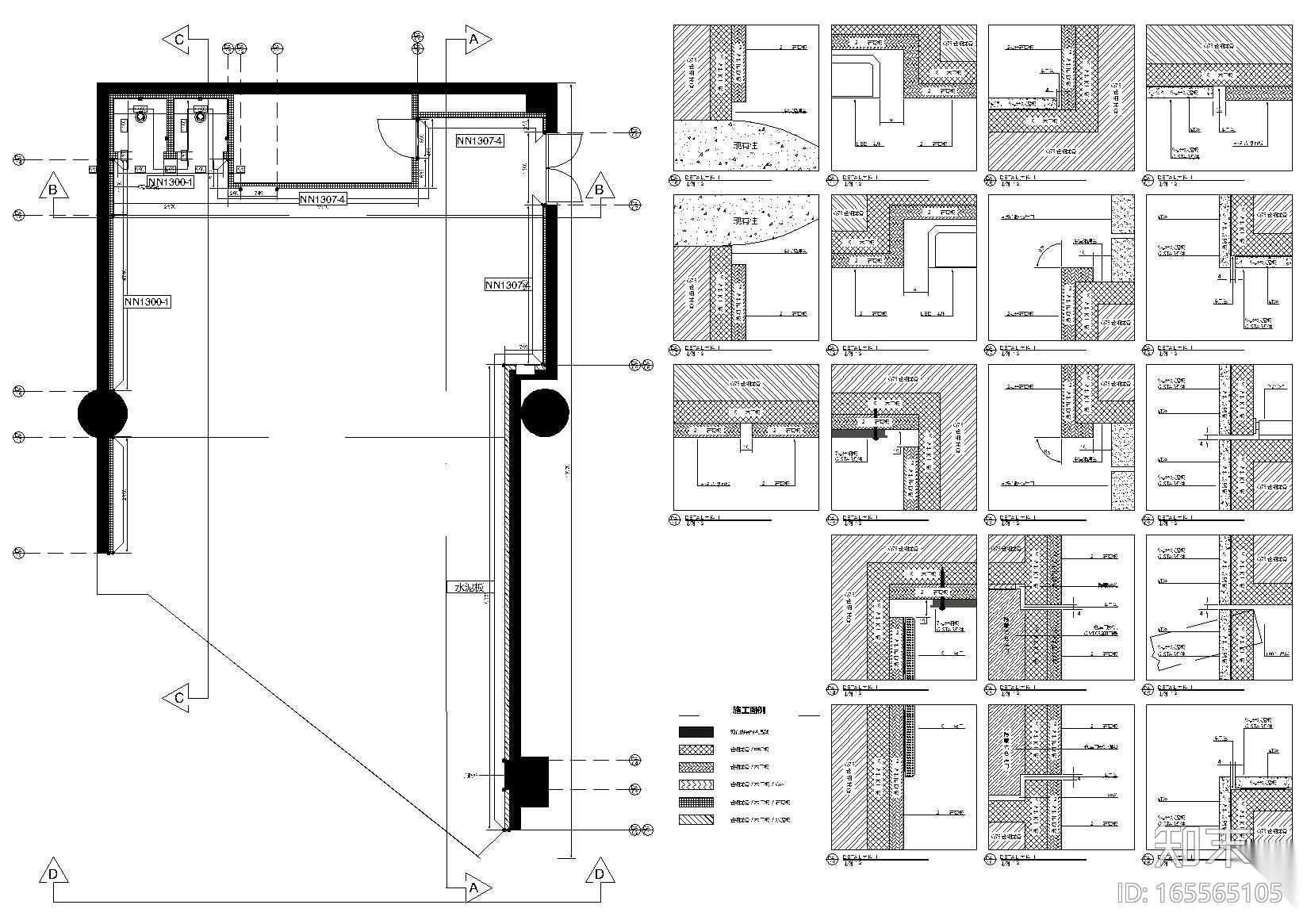 [石家庄]G-STAR RAW北国购物中心店施工图cad施工图下载【ID:165565105】