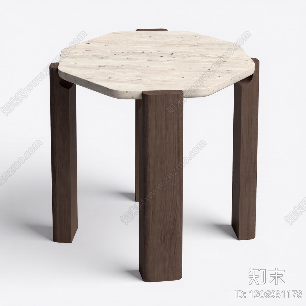六边形石材桌3D模型下载【ID:1206931178】
