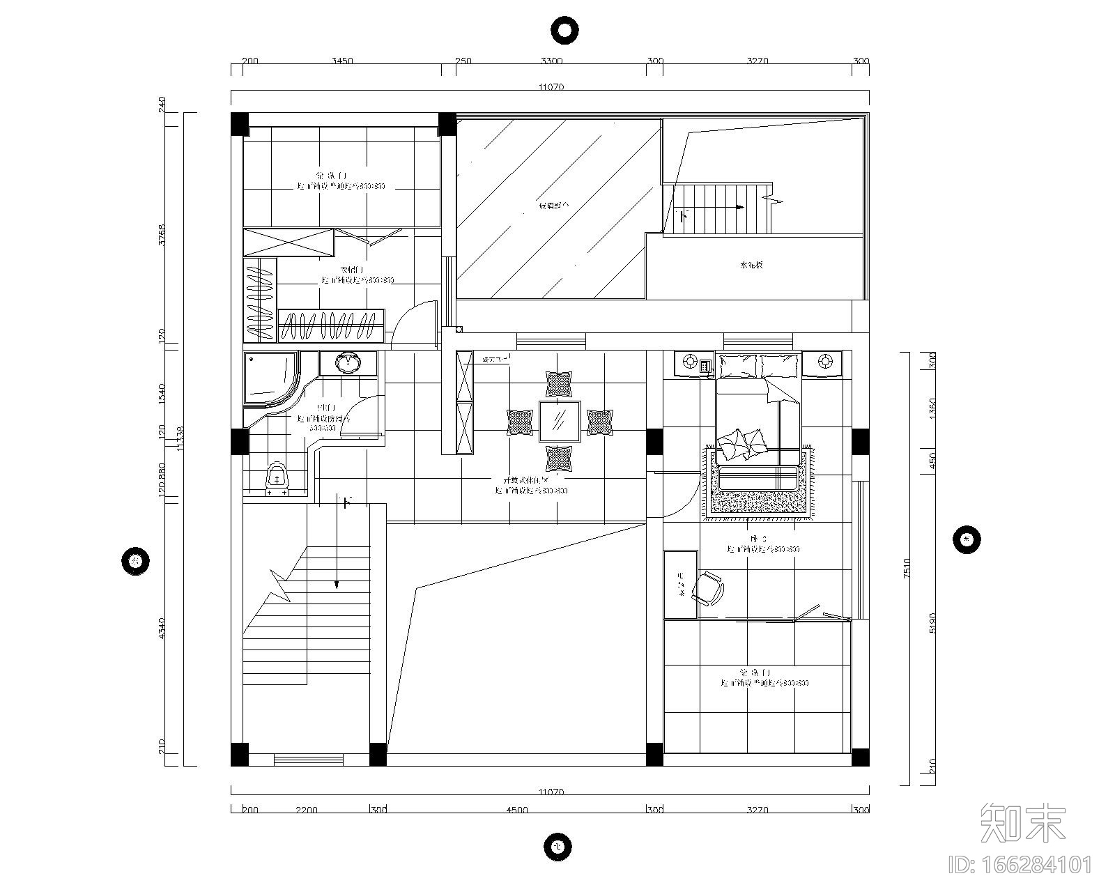 复式别墅全套施工图设计方案及效果图cad施工图下载【ID:166284101】