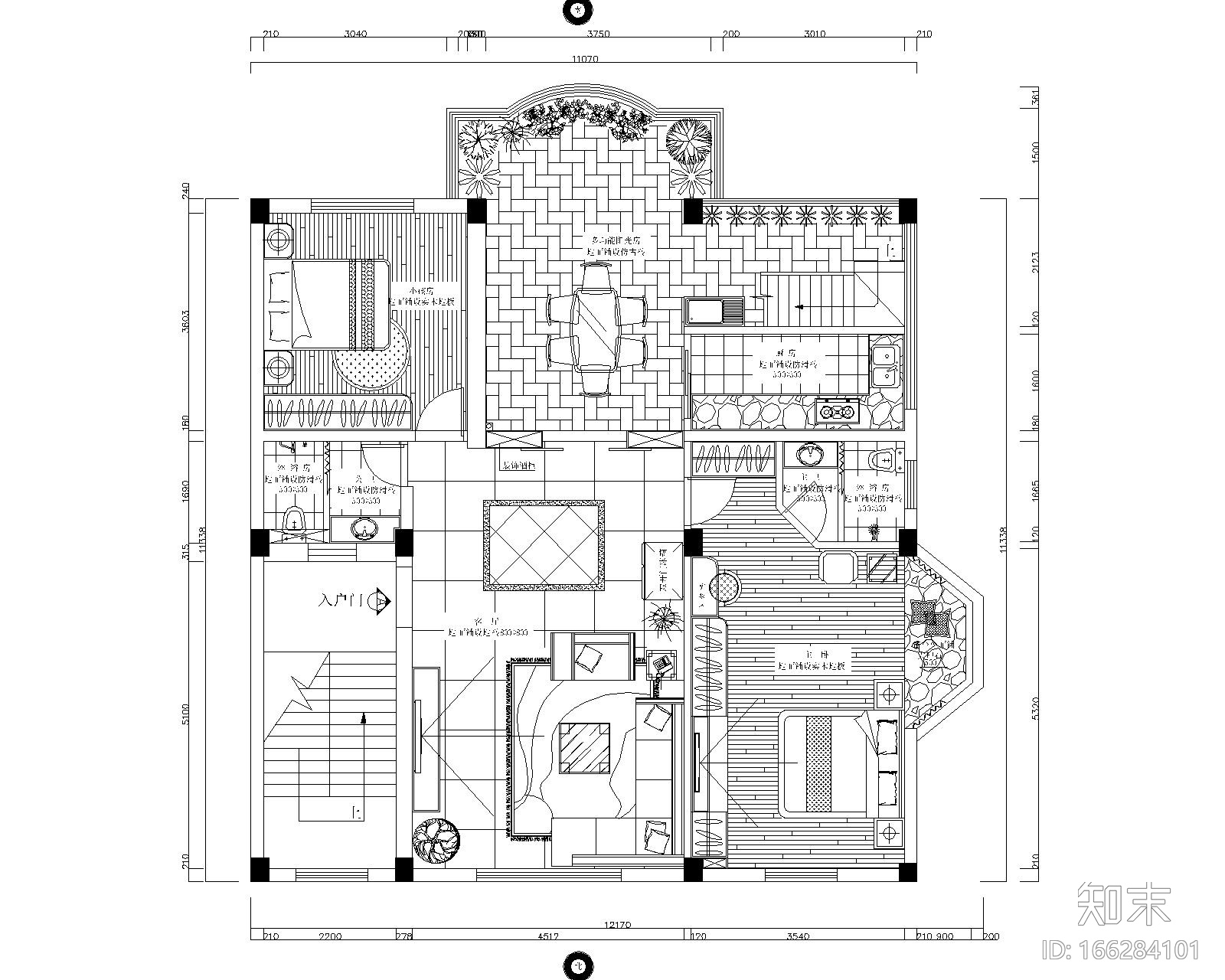 复式别墅全套施工图设计方案及效果图cad施工图下载【ID:166284101】