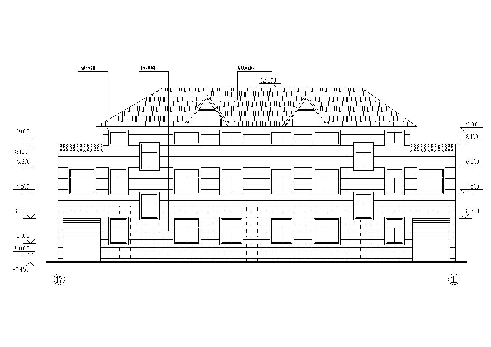 [浙江]绍兴上虞农村三层住宅建筑施工图cad施工图下载【ID:166229154】