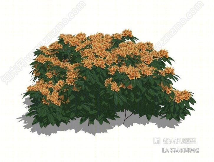 3D植物灌木花丛SU模型下载【ID:634834902】
