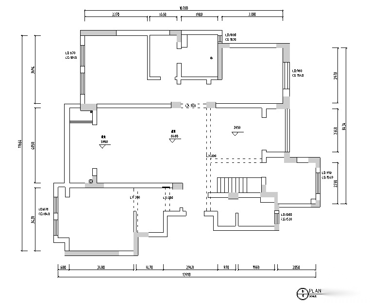 现代简约艺术别墅设计施工图（附效果图）cad施工图下载【ID:160067163】