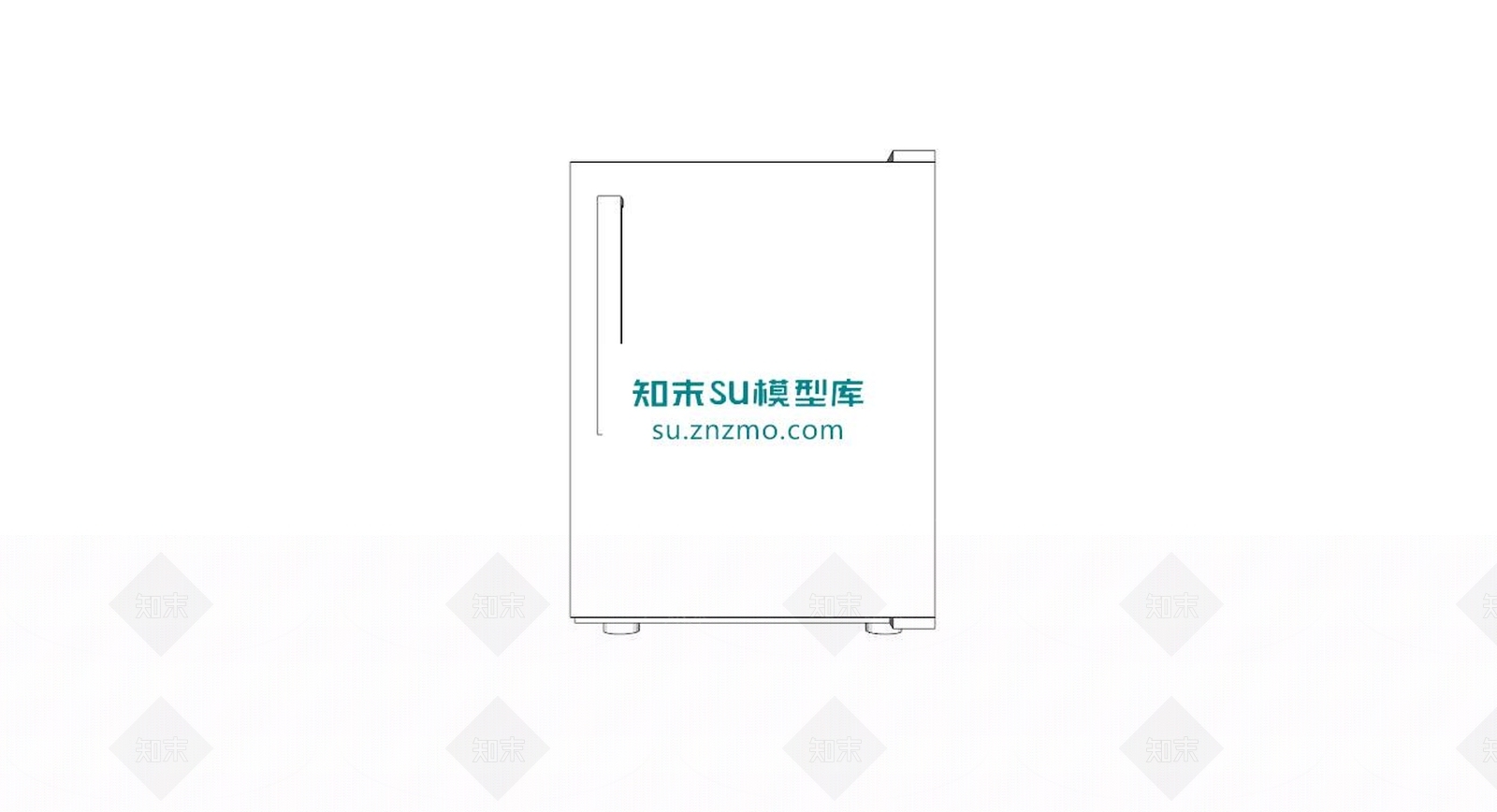 立方迷你型电冰箱SU模型下载【ID:172118104】