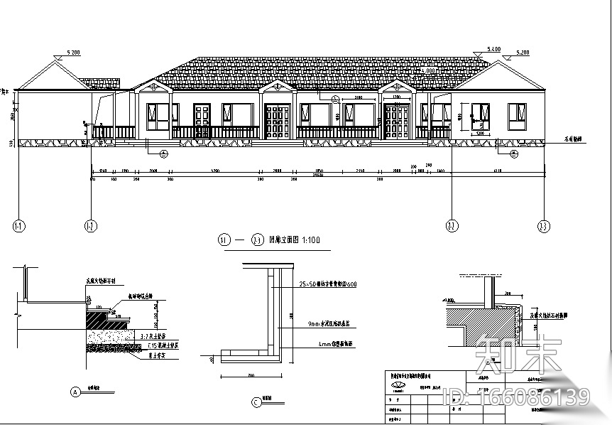 [河北]唐山南湖人家仿四合院建筑施工套图.施工图下载【ID:166086139】