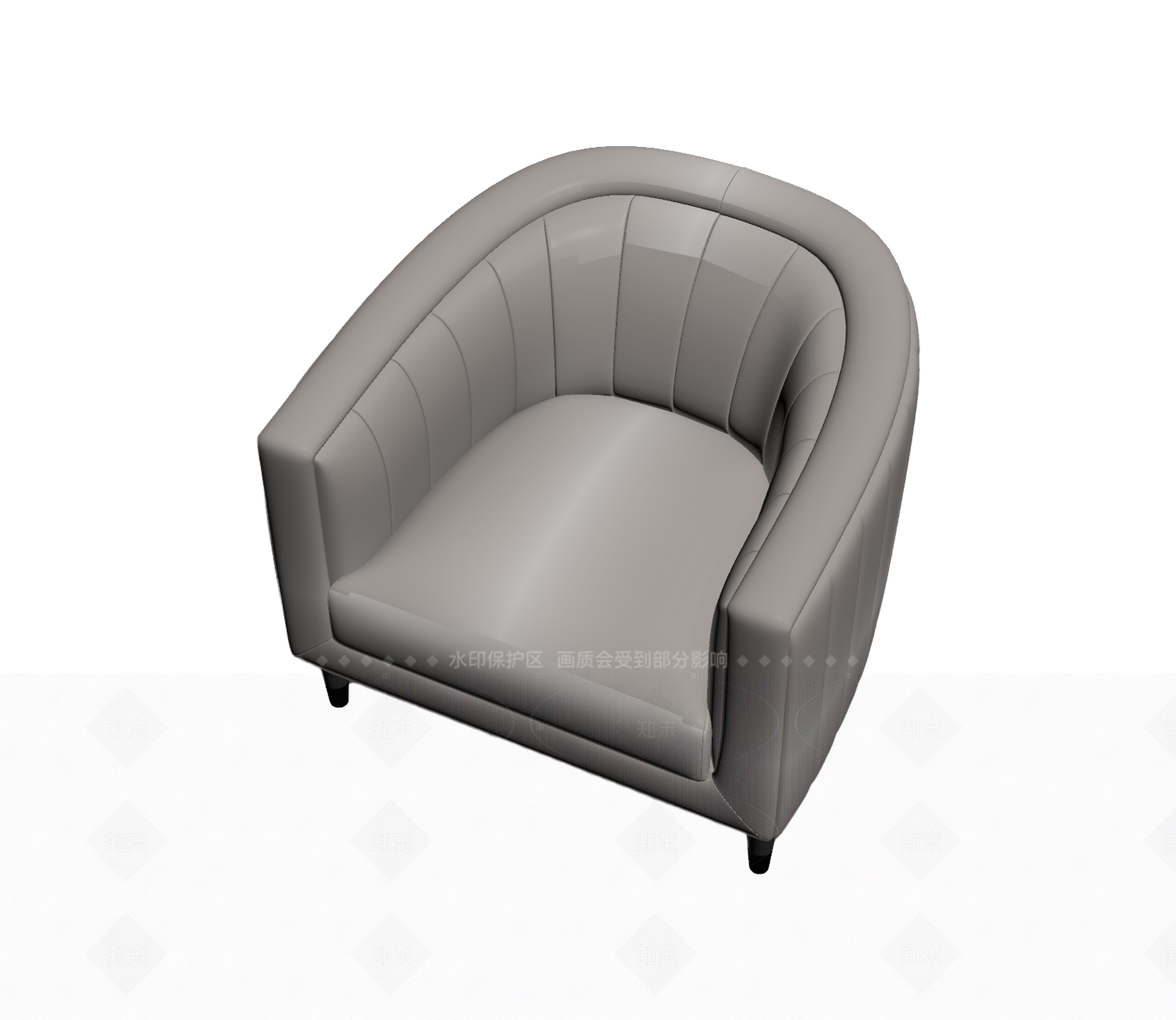 现代弧形扶手椅3D模型下载【ID:1206194946】