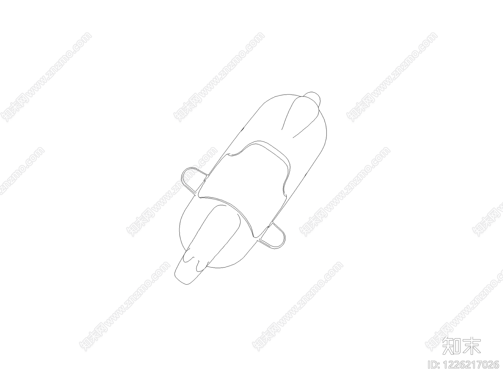 正反沙发组合cad施工图下载【ID:1226217026】