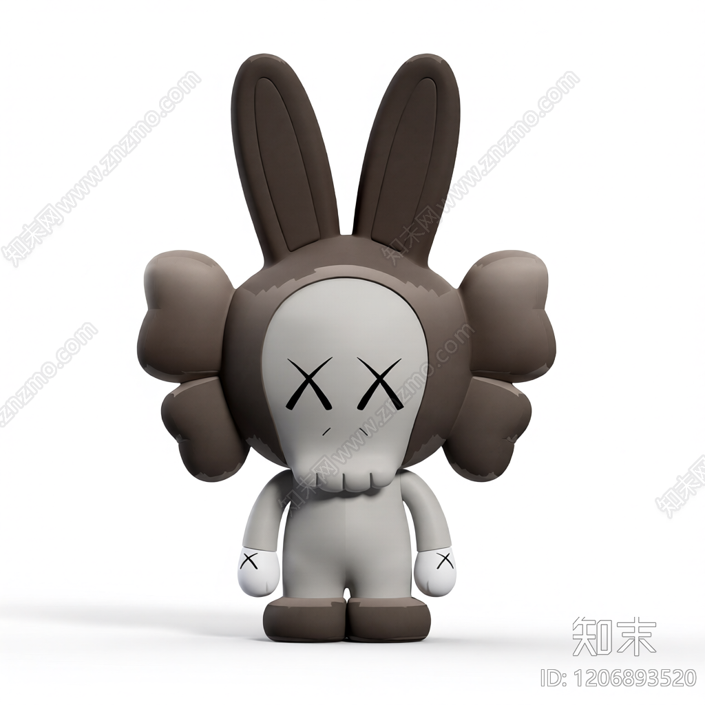 兔子头雕塑装饰3D模型下载【ID:1206893520】