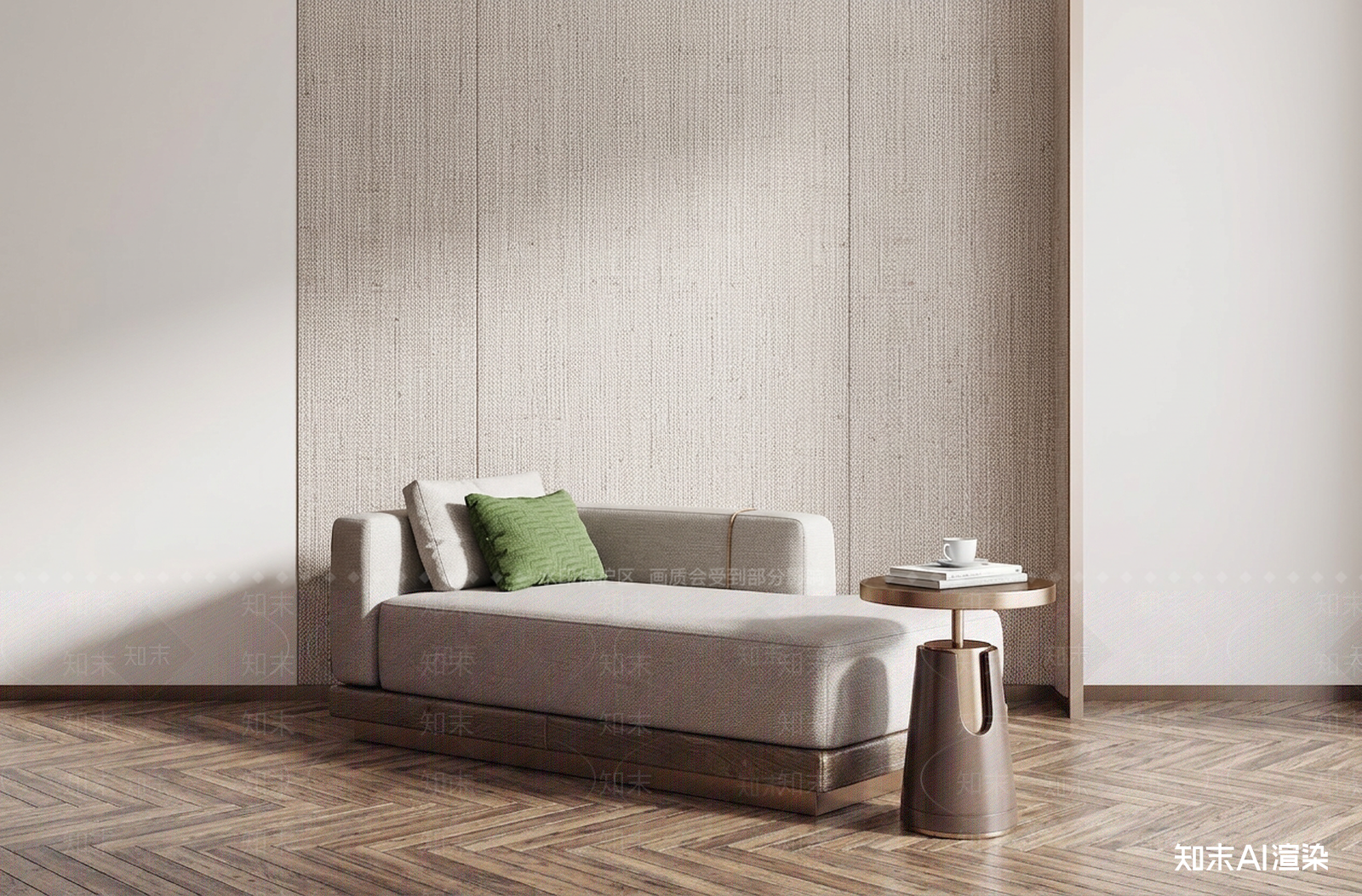 浅灰色休闲沙发贵妃椅SU模型下载【ID:1227251351】