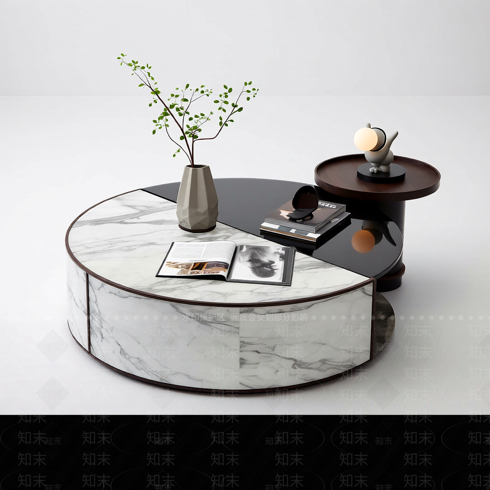 现代风格组合茶几3D模型下载【ID:1206185639】
