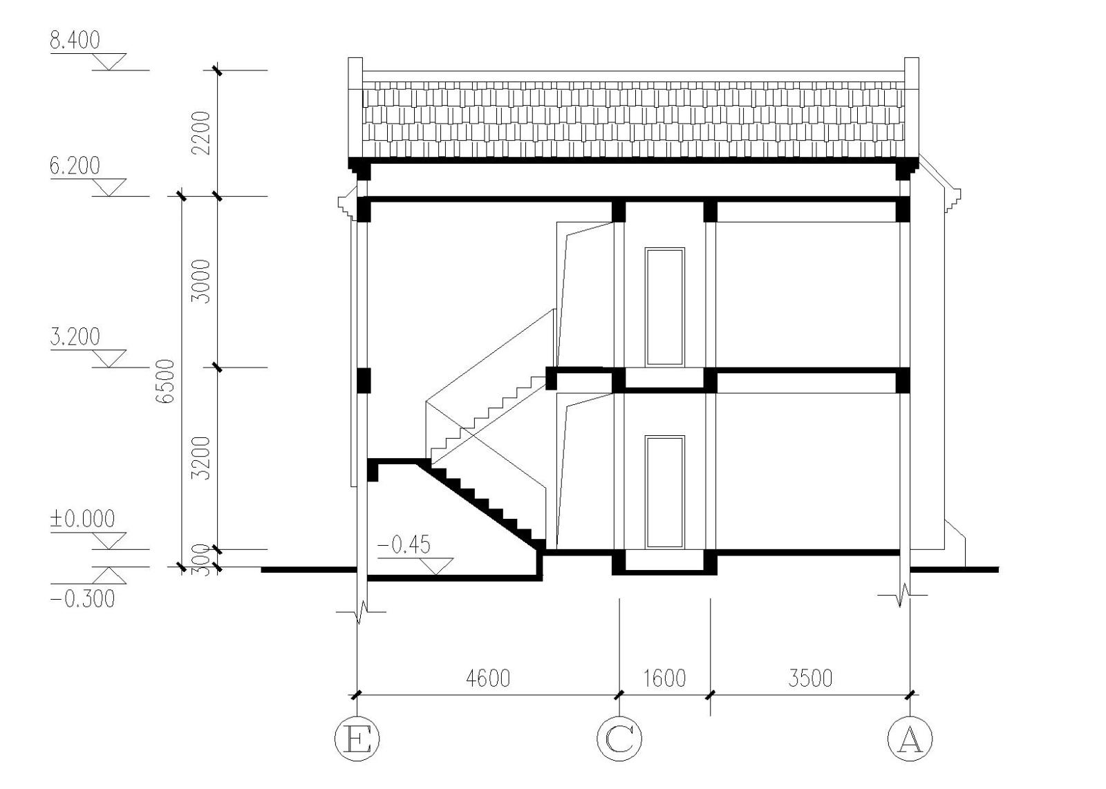 单家独院式别墅建筑施工图（CAD）施工图下载【ID:149889133】