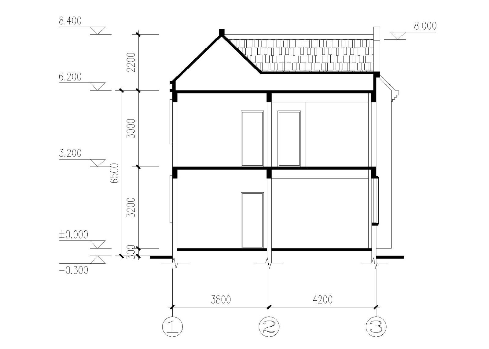 单家独院式别墅建筑施工图（CAD）施工图下载【ID:149889133】