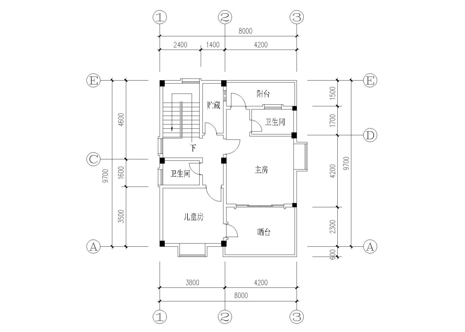 单家独院式别墅建筑施工图（CAD）施工图下载【ID:149889133】