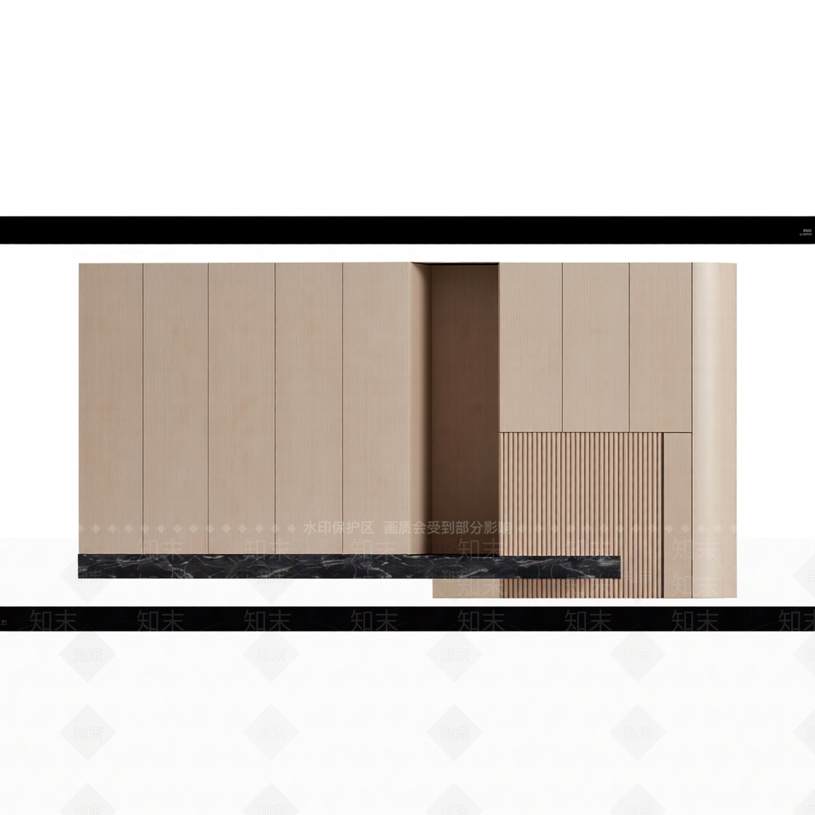 现代简约柜体3D模型下载【ID:1206187822】