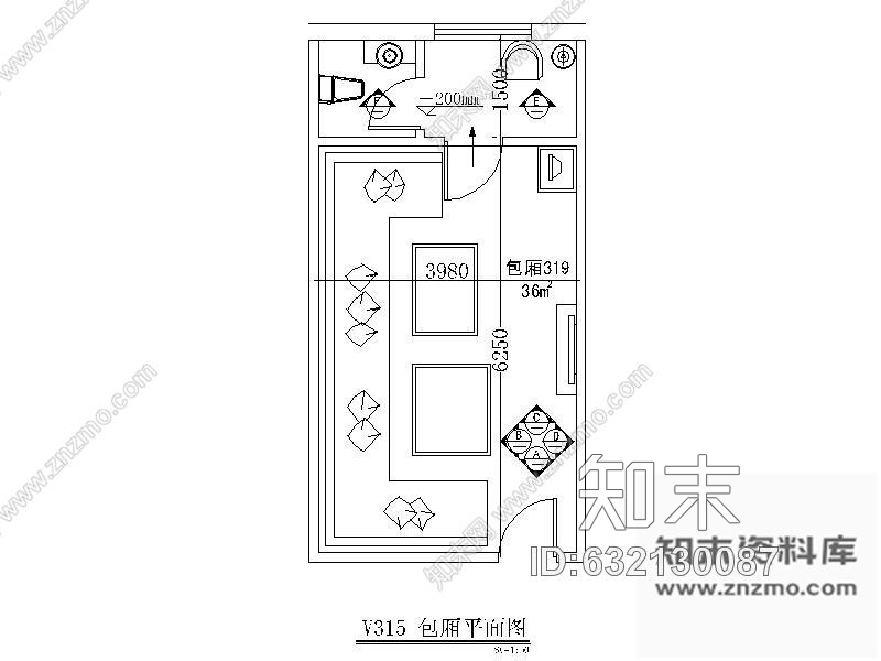 施工图酒吧包间装修图9cad施工图下载【ID:632130087】