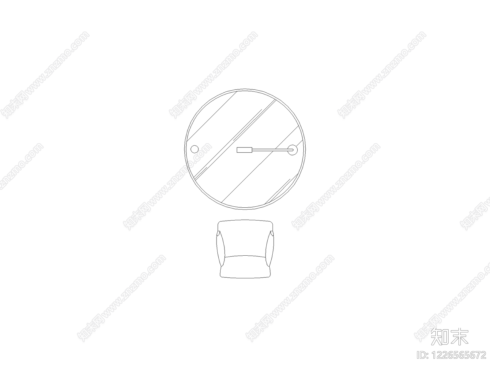 椅子cad施工图下载【ID:1226565672】