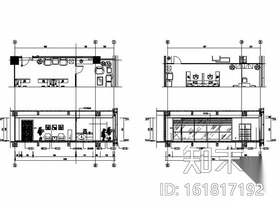 110㎡综合部办公室装修图cad施工图下载【ID:161817192】