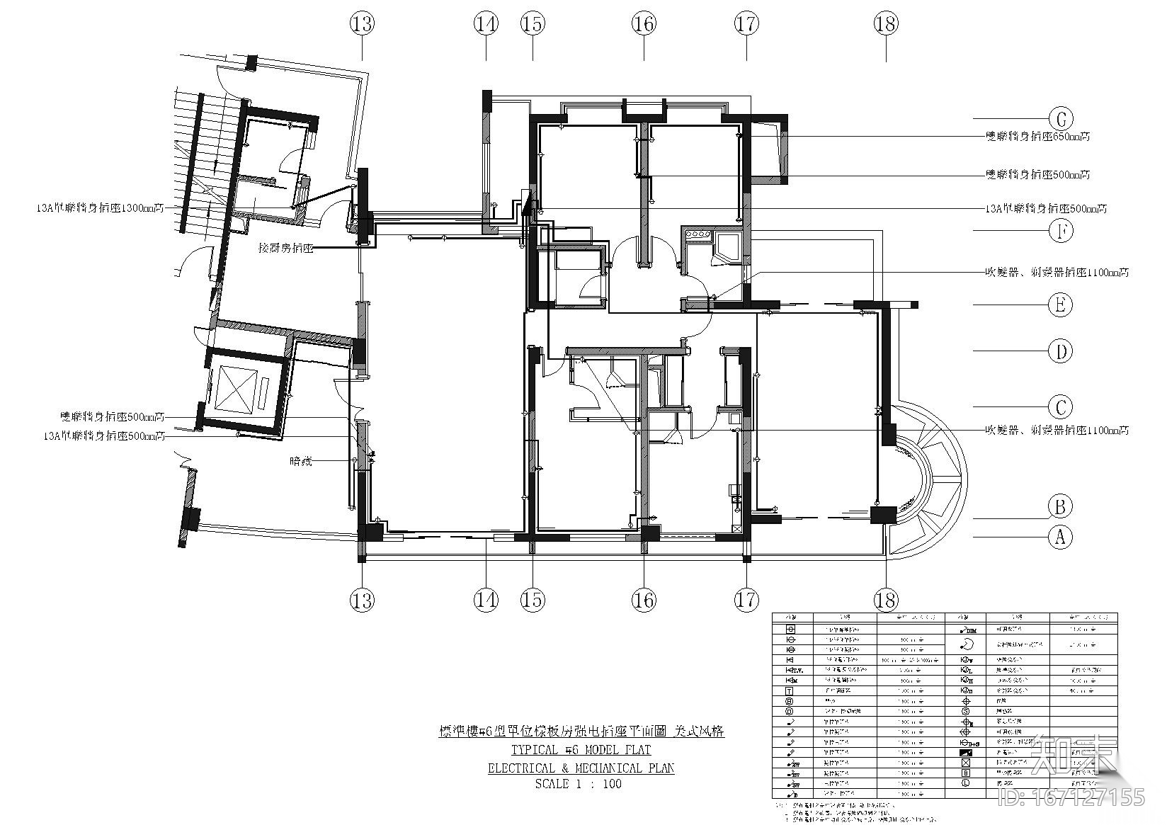 [杭州]滨江金色海岸标准楼美式样板间施工图施工图下载【ID:167127155】