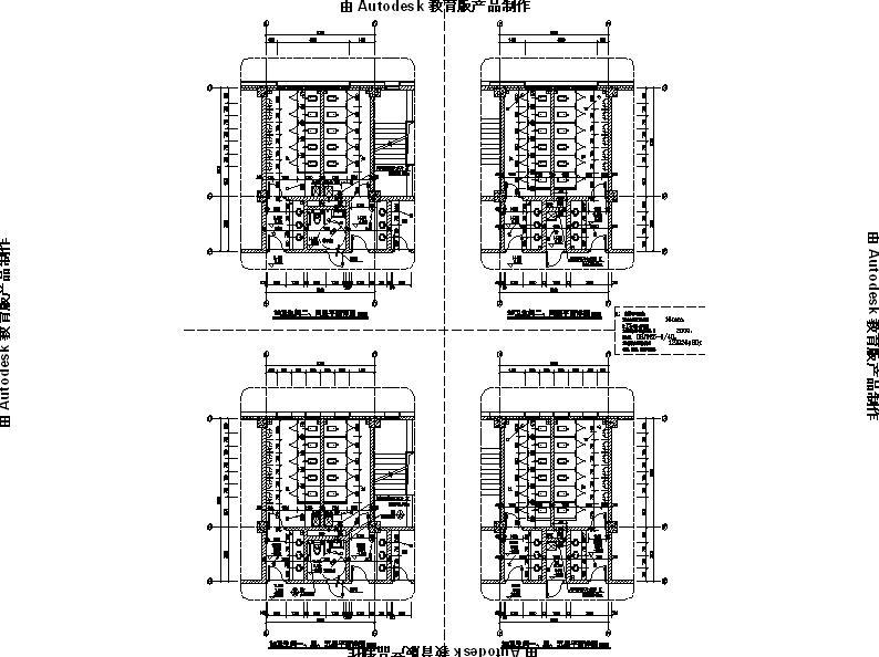 [江苏]多层框架结构对称布局研发办公楼建筑施工图（16年...cad施工图下载【ID:149958142】