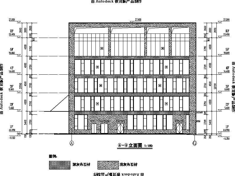 [江苏]多层框架结构对称布局研发办公楼建筑施工图（16年...cad施工图下载【ID:149958142】