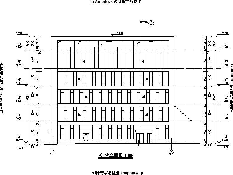 [江苏]多层框架结构对称布局研发办公楼建筑施工图（16年...cad施工图下载【ID:149958142】