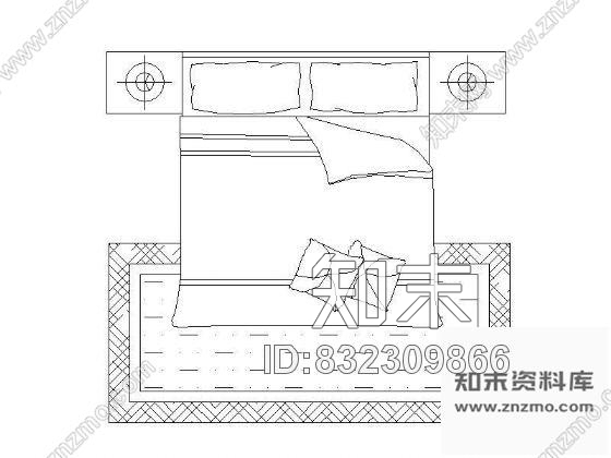 图块/节点卧室床图块集施工图下载【ID:832309866】