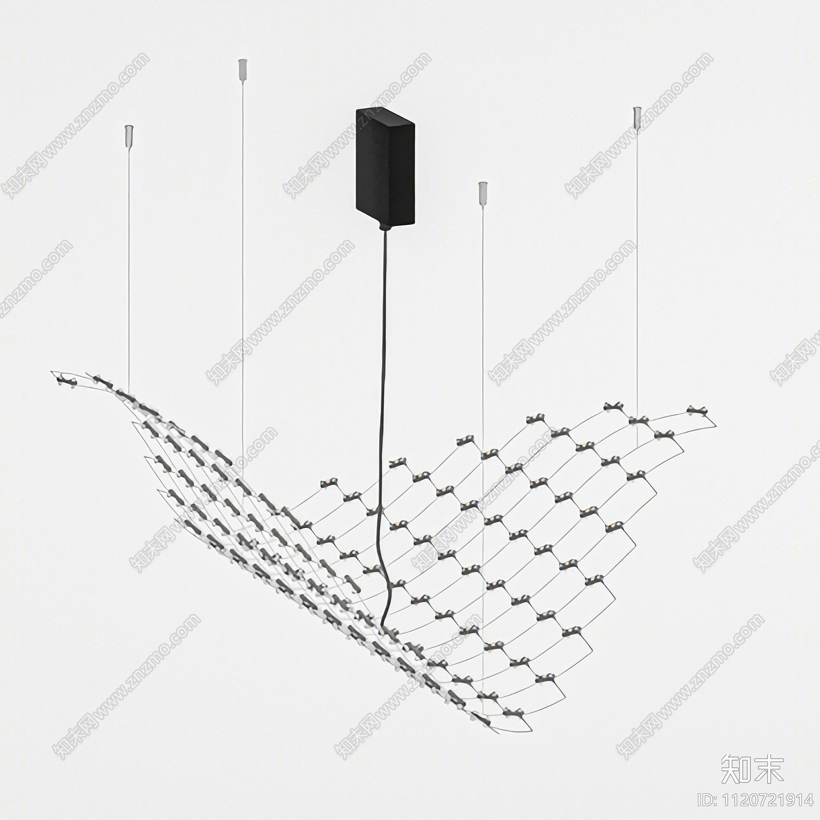 现代网格吊灯3D模型下载【ID:1125246001】