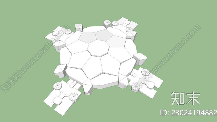 英迪拉甘地室内体育馆SU模型下载【ID:1162601594】