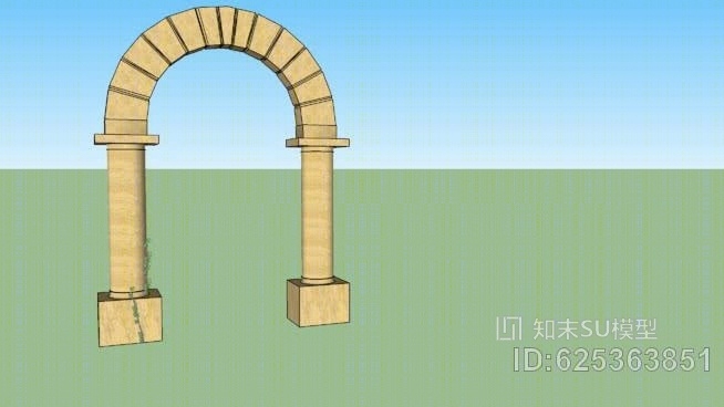 拱门与殖民地SU模型下载【ID:625363851】