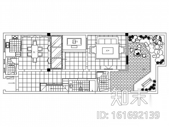 [苏州]魅力社区低调新中式联排别墅装修施工图（含实景）施工图下载【ID:161692139】