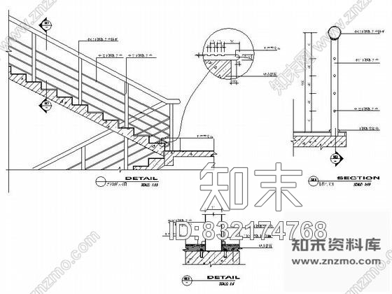 图块/节点消防楼梯详图cad施工图下载【ID:832174768】