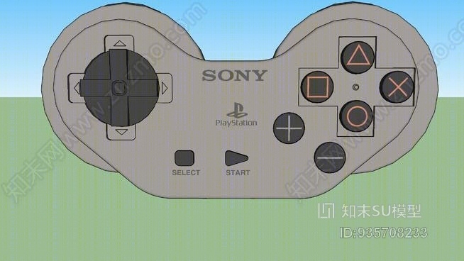 索尼PlayStation控制器原型SU模型下载【ID:935708233】