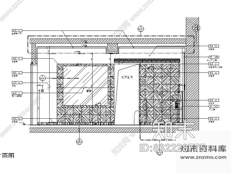 图块/节点套间立面图cad施工图下载【ID:832228775】