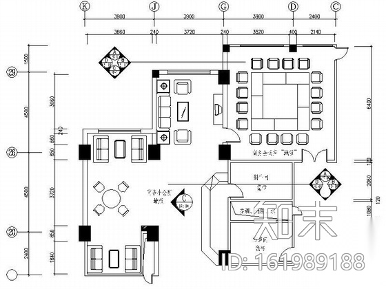 酒店商务小会所装修图（含效果）施工图下载【ID:161989188】