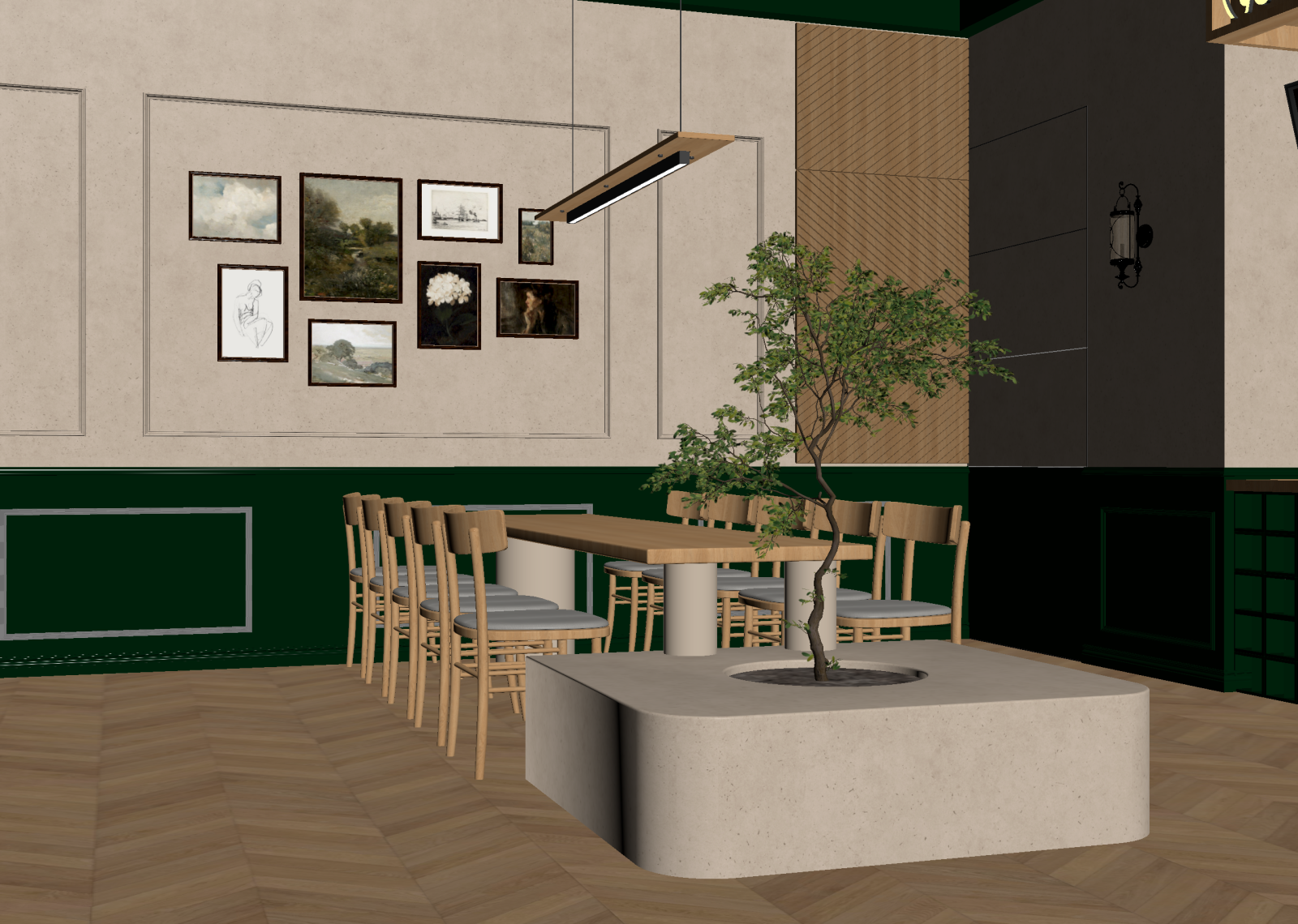 现代咖啡厅3D模型下载【ID:1214421810】