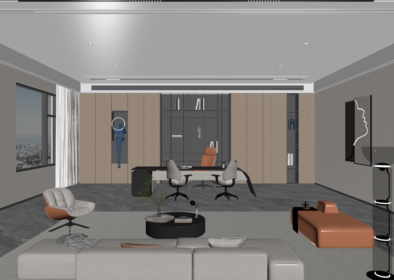 现代办公室3D模型下载【ID:1214607080】