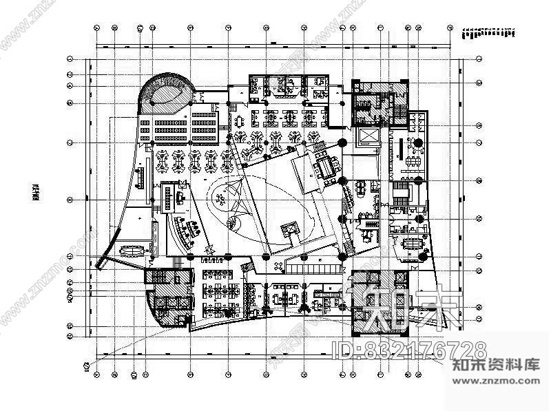 某新闻中心办公楼平面图施工图下载【ID:832176728】