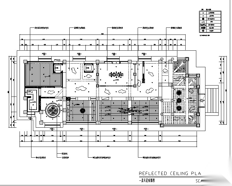 中式复古风格茶餐会所设计施工图（附效果图）cad施工图下载【ID:160711124】