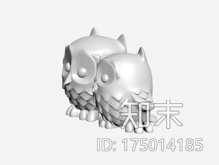 拥抱的猫头鹰3d打印模型下载【ID:175014185】