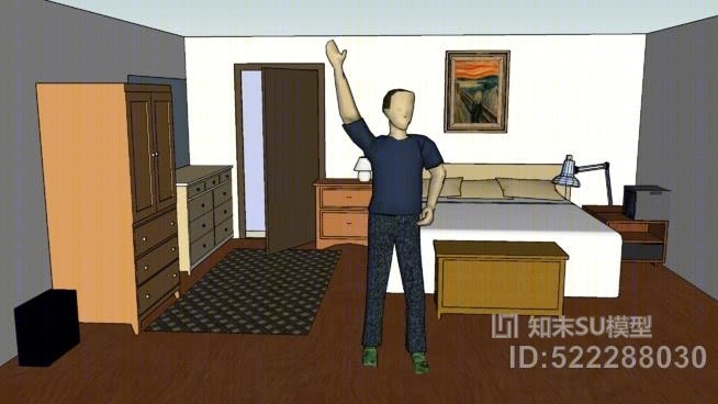 我父母卧室的模型SU模型下载【ID:522288030】