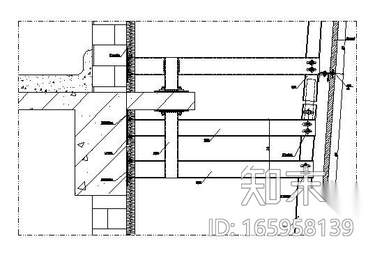 展览馆幕墙工程结构施工图（石材幕墙、玻璃幕墙）cad施工图下载【ID:165958139】