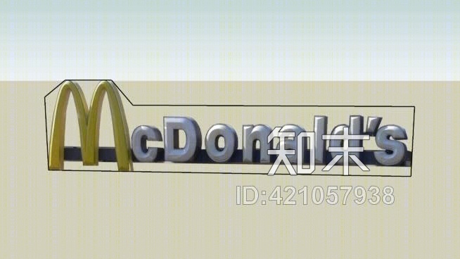 麦当劳标志SU模型下载【ID:421057938】